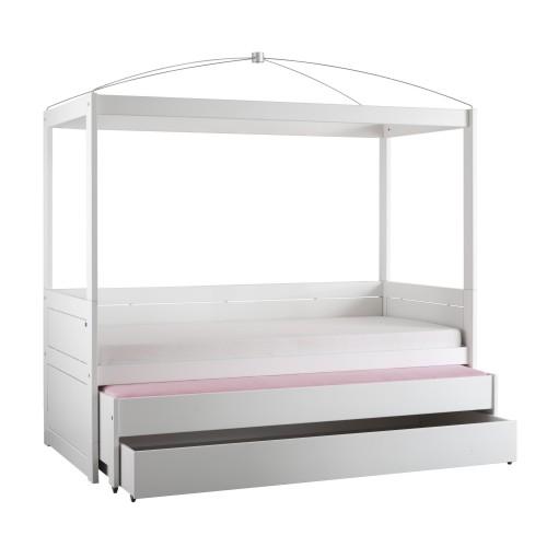LT Himmelbett Gaestebett Bettkasten Honey Glow